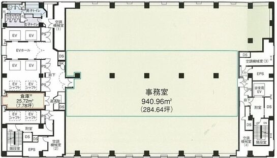 Tennozu Bay Tower(旧:シーフォートスクエア/センタービルディング) 13階西A 平面図