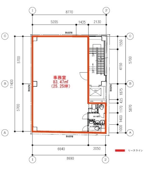 日幸五反田ビル 別館 3階 平面図