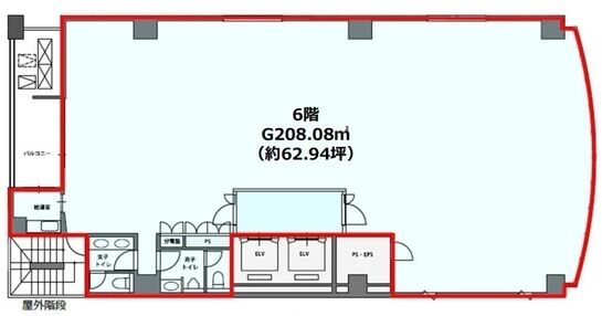 FDC麹町ビル 6階 平面図
