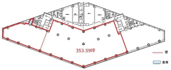 西新宿プライムスクエア 13階 平面図