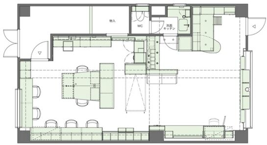 福本ビル 1階 平面図