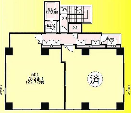 ELMINA錦糸町（エルミナ錦糸町） 501 平面図