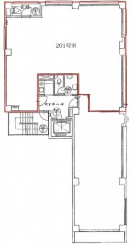 昭和ビル（飯田橋） 2階201 平面図