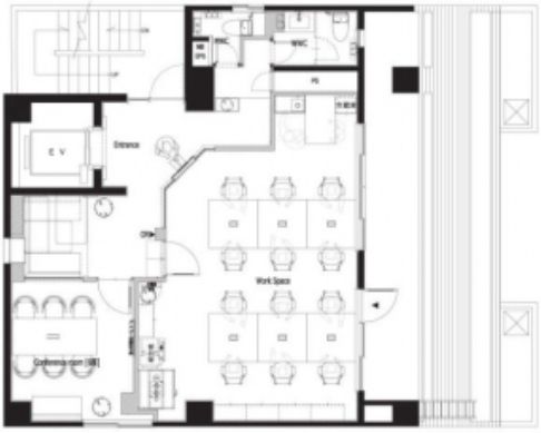 NOVEL WORK  AKIHABARA（旧：コマツビル） 5階 平面図
