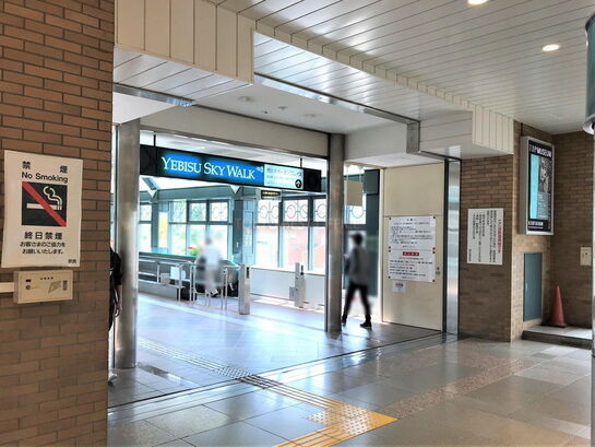 恵比寿駅直通のスカイウォーク