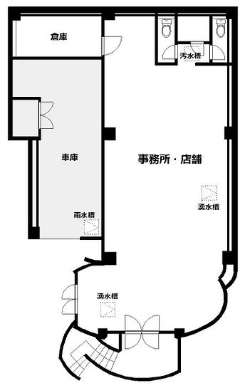 タガミ神宮前ビル 地下1階B 平面図