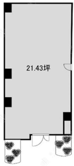 西麻布尾花ビル 1階 平面図