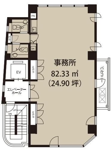 大幸ビル(世田谷区) 8階 平面図