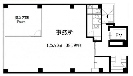 スケガワビル 2階 平面図