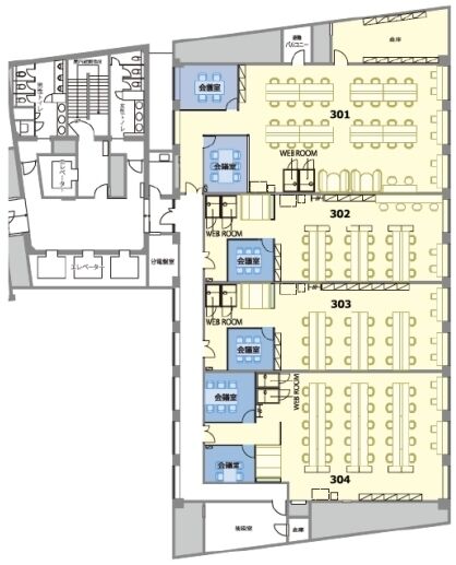 NMF竹橋ビル（旧：神田錦町三丁目ビルディング） 3階304 平面図