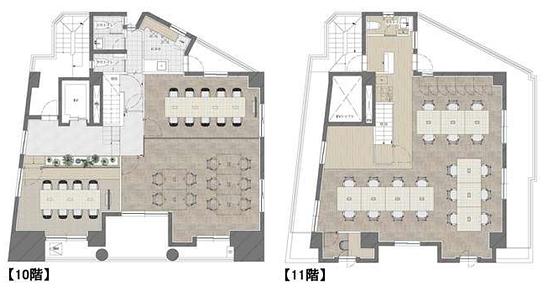 大和屋ビル 10階～11階 平面図