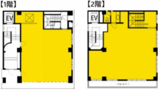 カズキビル 1階~2階 平面図