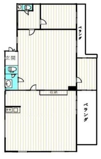 ローヤル若葉 6階606 平面図