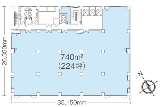 日本生命新橋ビル 8階 平面図