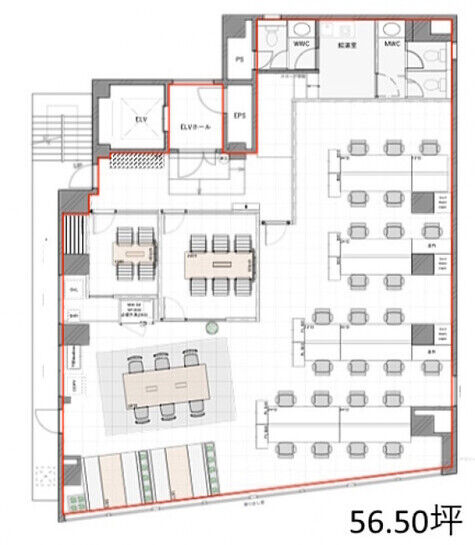 安和司町ビル 3階 平面図