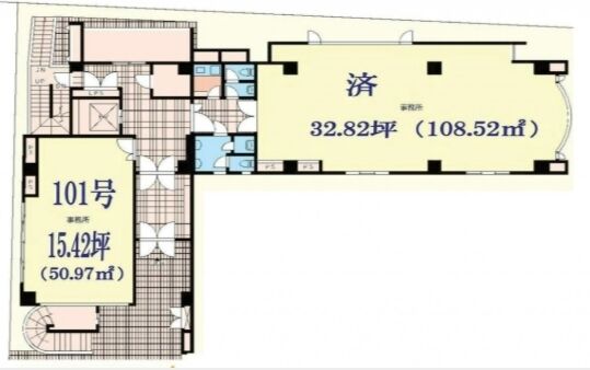 CIEL BLUE麹町（シエルブルー麹町） 1階101 平面図