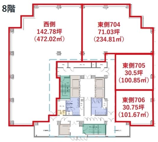 FOREFRONT TOWER Ⅱ(勝どき フォアフロントタワーⅡ) 8階805 平面図