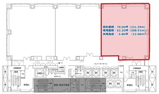 愛宕東洋ビル 3階 平面図