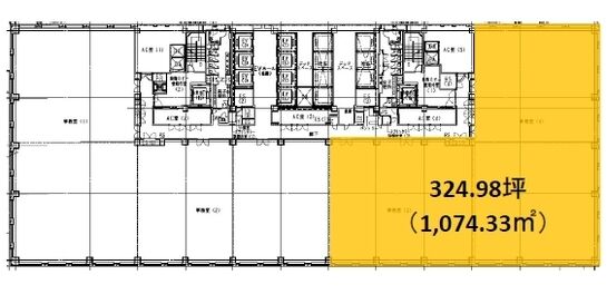 ダイバーシティ東京 オフィスタワー 7階 平面図