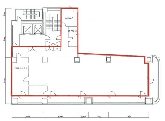 五反田佑気ビル 3階 平面図