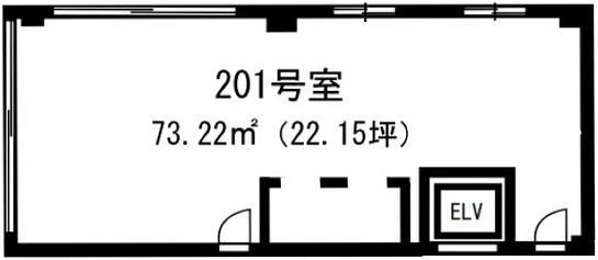 新宿Qフラットビル 2階201 平面図