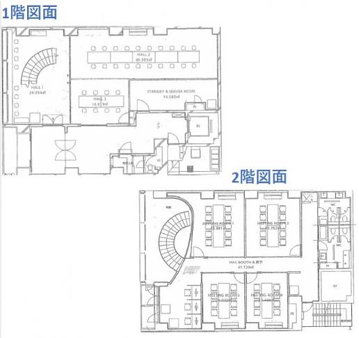 ACN銀座8ビル（旧ヒューリック銀座木挽町ビル） 1階～2階ﾒｿﾞﾈｯﾄ 平面図