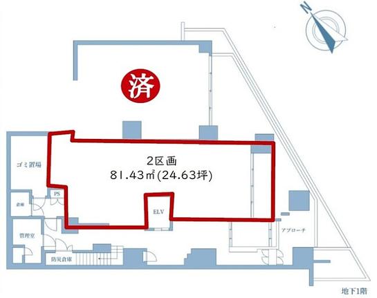 Gracia Fit 三軒茶屋 地下1階2 平面図