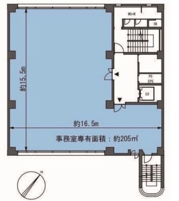 第四田町ビル 2階 平面図