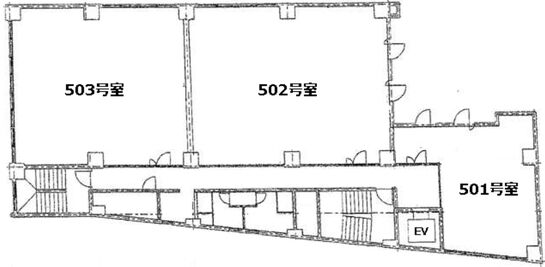 東プレビル 5階502 平面図