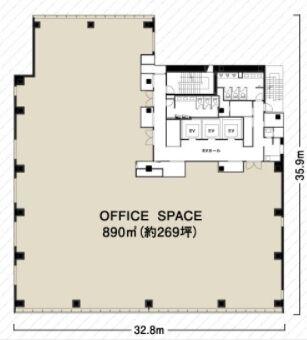 BIZCORE神保町 8階 平面図