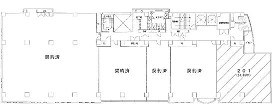 オカバ千葉テックビル 2階 平面図