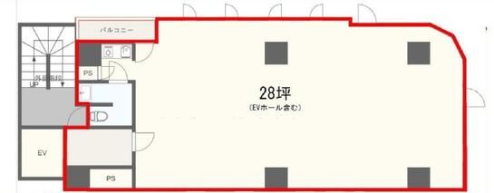 Rapport Bldg. 4階 平面図