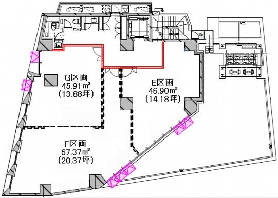 （仮称）代々木3丁目ビル 3階F 平面図