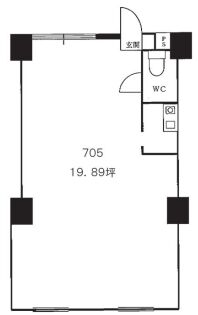 西山興業赤坂ビル 7階 平面図
