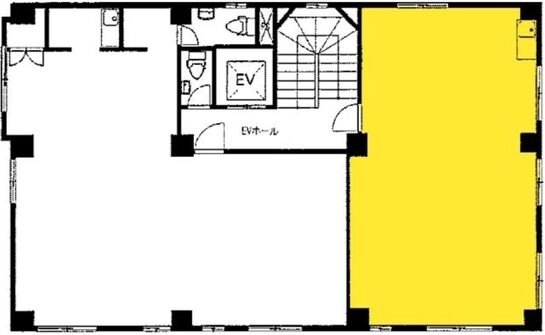 楽ビル（旧：河村ビル） 2階B 平面図