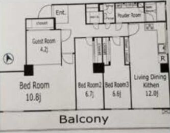 代々木いずみマンション 6階 平面図