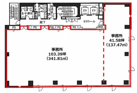 いちご大森ビル 3階B 平面図