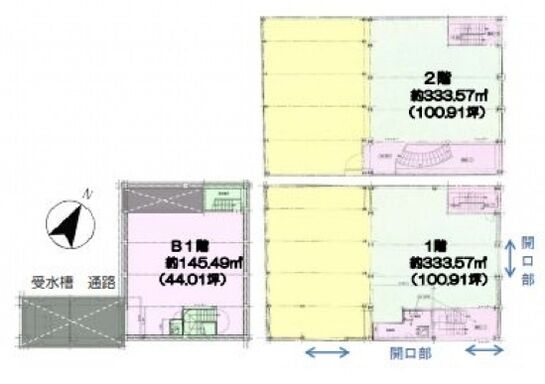 KKビル 地下1階～2階 平面図