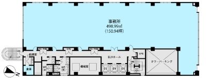 JPR市ヶ谷ビル 2階 平面図