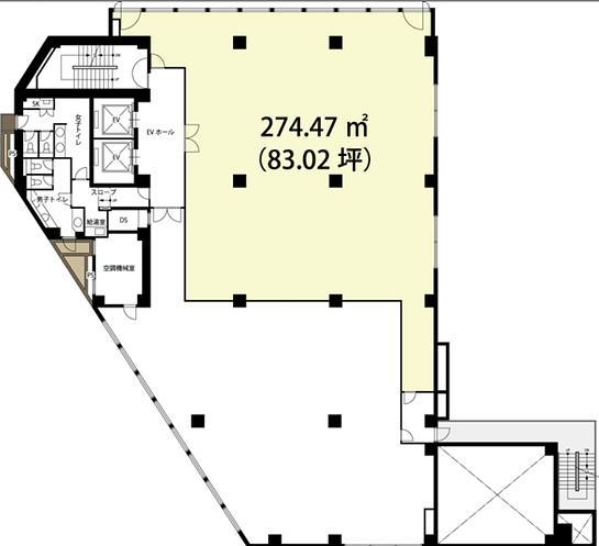五反田PLACE（旧：五反田御幸ビル） 3階A 平面図