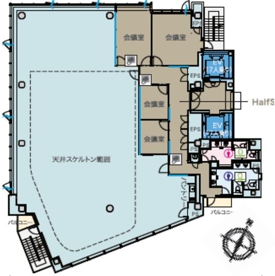 人形町PREX 5階 平面図