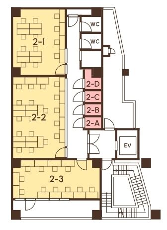 SHIBUYA WayP(シブヤ ウェイプ) 2階1(12名区画) 平面図