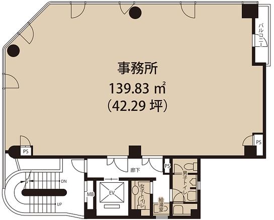 新富191ビル 3階 平面図