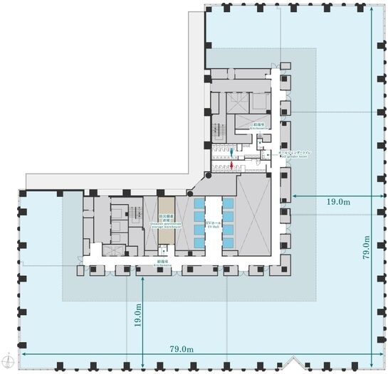 東京ワールドゲート赤坂 赤坂トラストタワー 5階③ 平面図