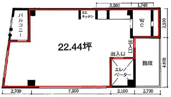 ホマレヤビル 5階 平面図