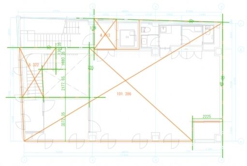 R.core HATCHOBORI（旧：アズ八丁堀ビルディング（旧：八丁堀リバーゲートビル、相原ビル）） 2階 平面図