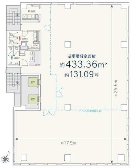 O-PLACE日本橋人形町 4階 平面図