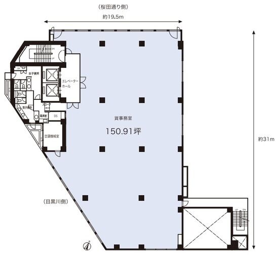 五反田PLACE(旧:五反田御幸ビル) 2階 平面図