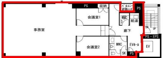 市ヶ谷科学技術イノベーションセンタービル 5階 平面図