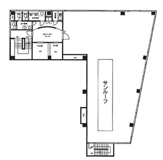 EGビル 8階 平面図